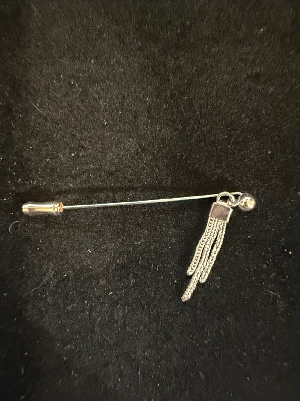 Silver Tassel Hat Stick Pin